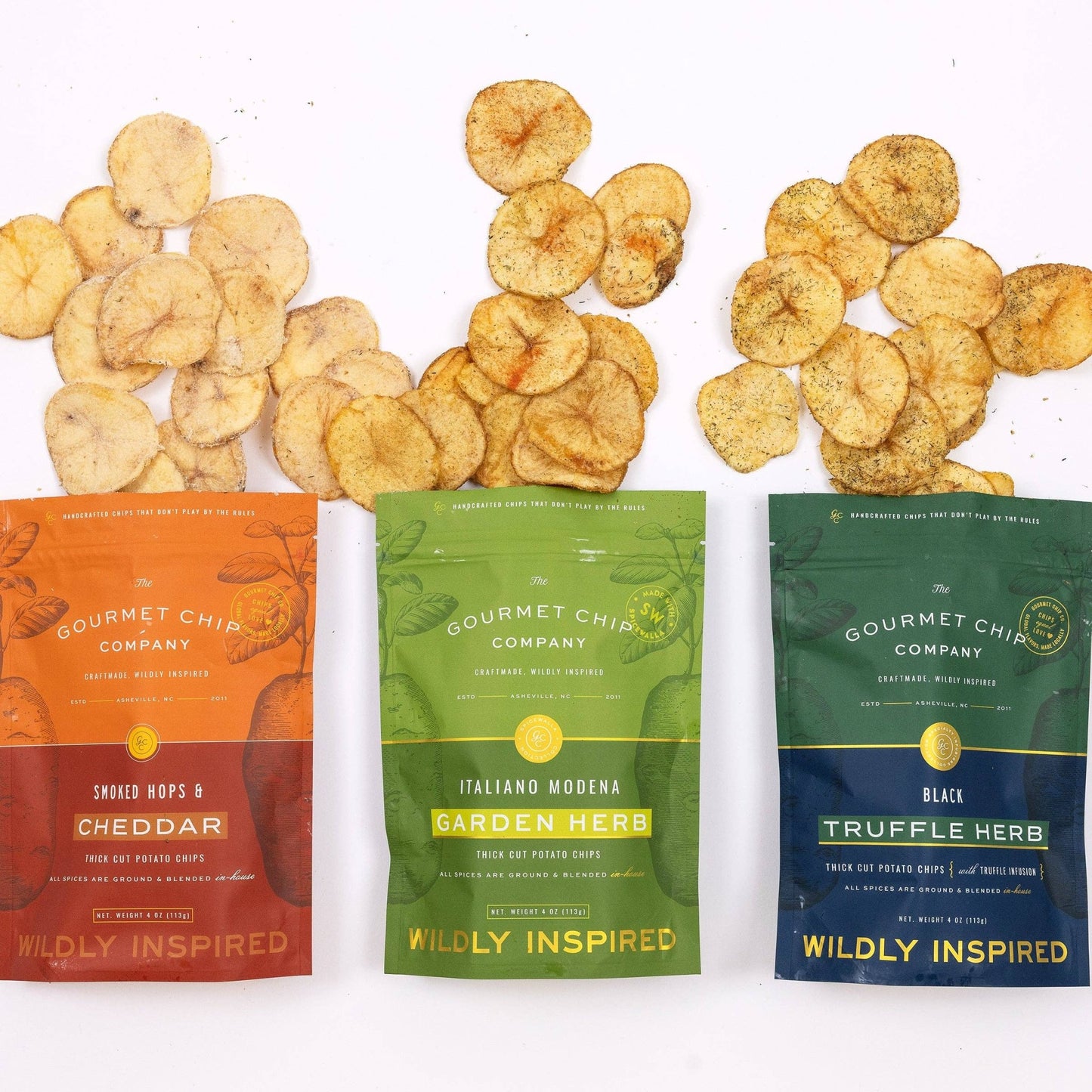 The Gourmet Chip Company - Black Truffle Herb Thick Cut Potato Chips - Case of 12 - Dear John