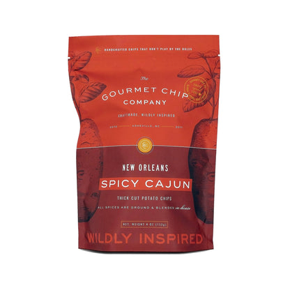 The Gourmet Chip Company - New Orlean's Spicy Cajun Thick Cut Potato Chips - Case of 12 - Dear John