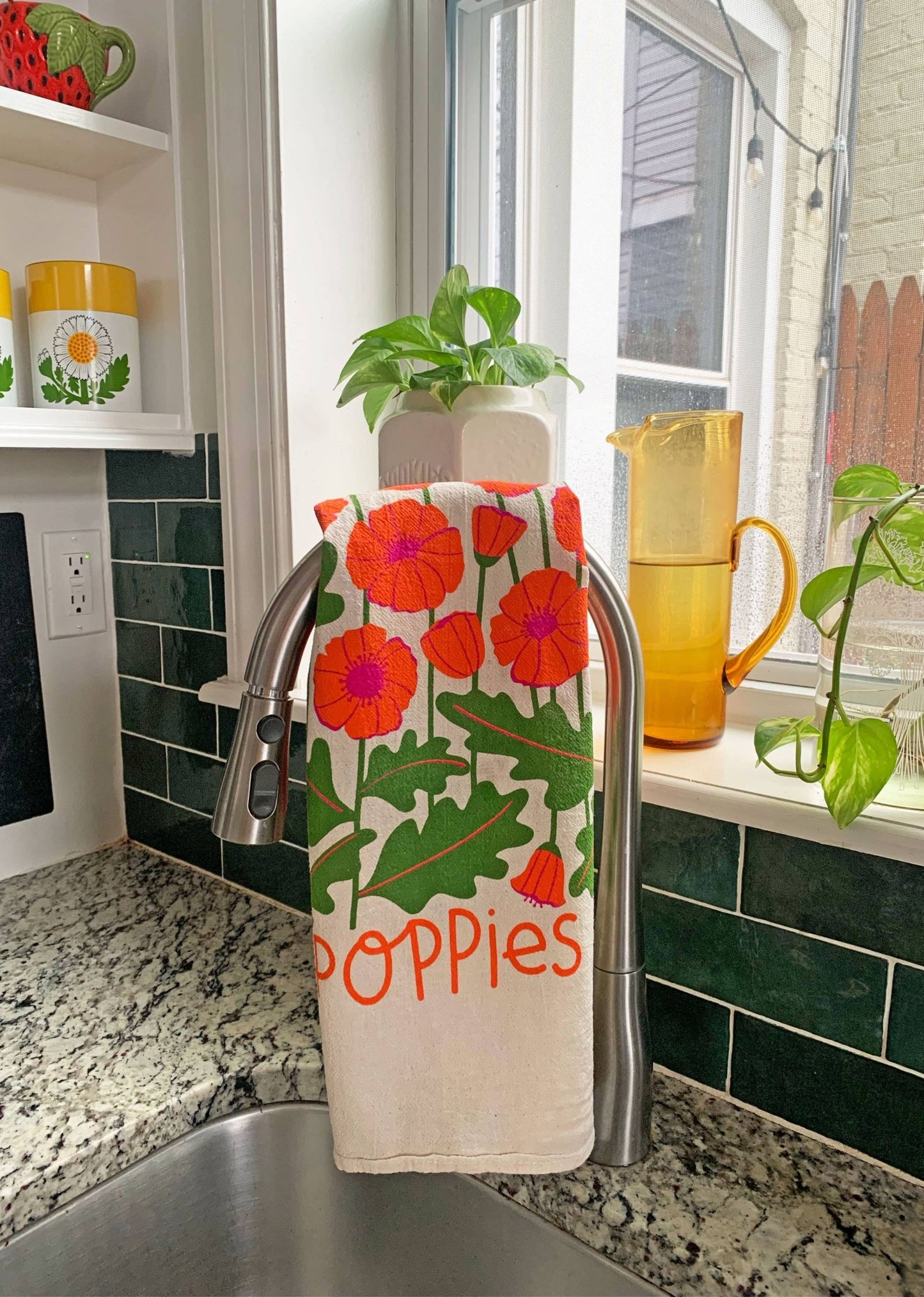 The Neighborgoods - FIELD DAY (Mushrooms, Poppies) - Tea Towel Set of 2 - Dear John