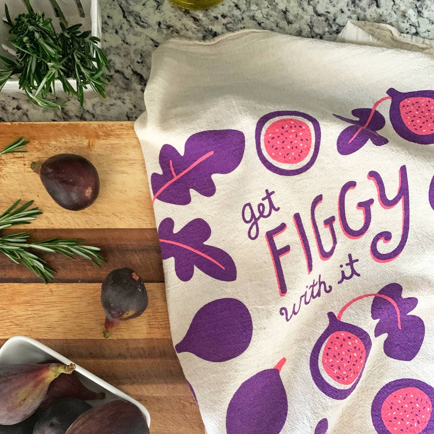 The Neighborgoods - FIGS + OLIVES (Fig, Olive) - Tea Towel Set oF 2 - Dear John