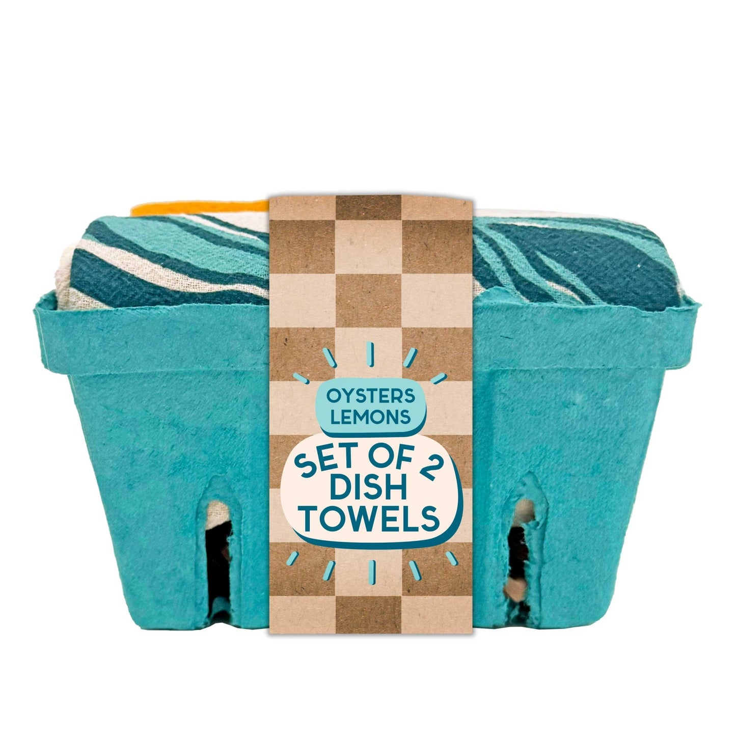 The Neighborgoods - FRESH OYSTERS (Oyster, Lemon) - Tea Towel Set of 2 - Dear John