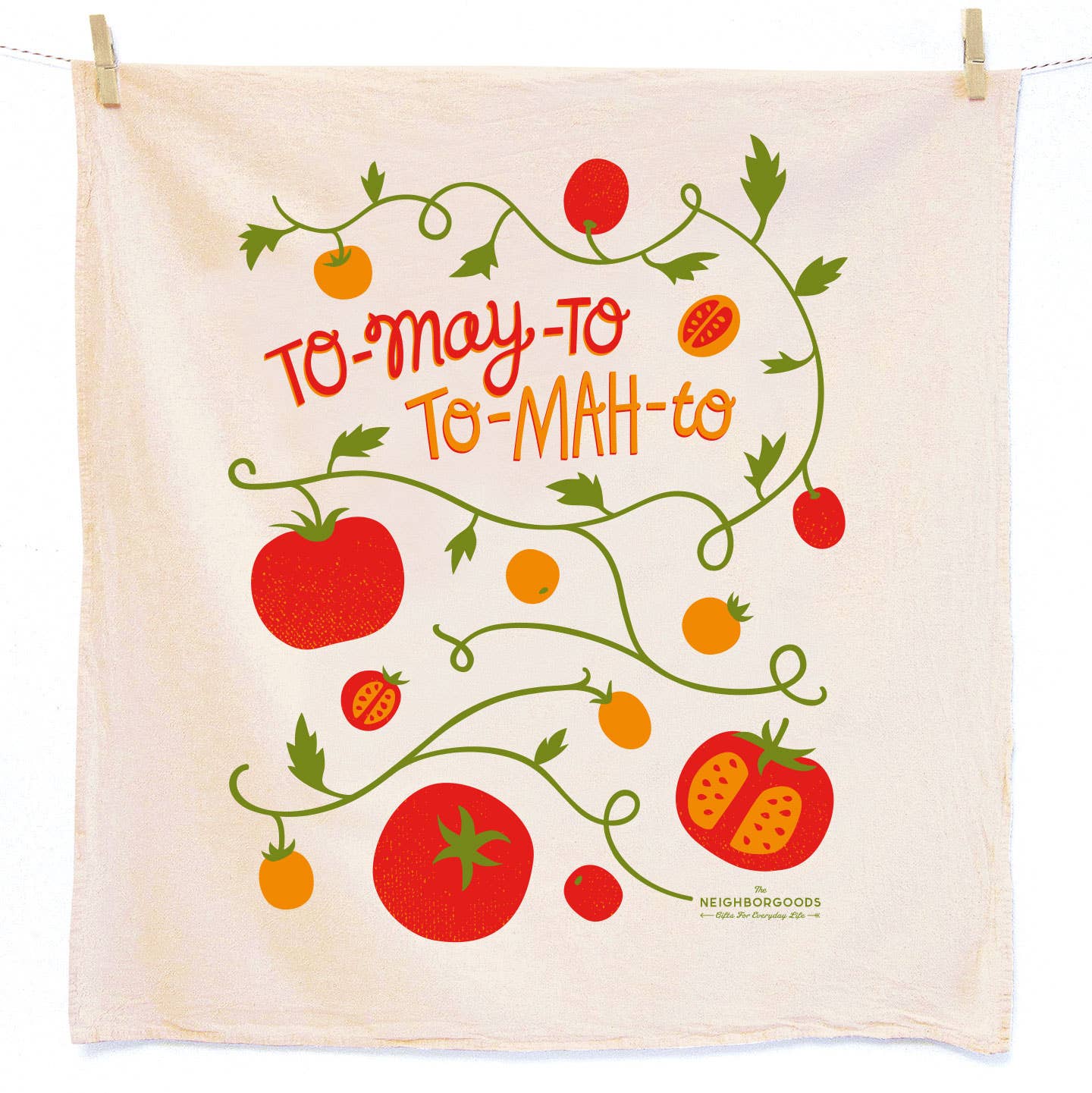 The Neighborgoods - TOMATO BASIL (Tomato, Basil) - Tea Towel Set of 2 - Dear John