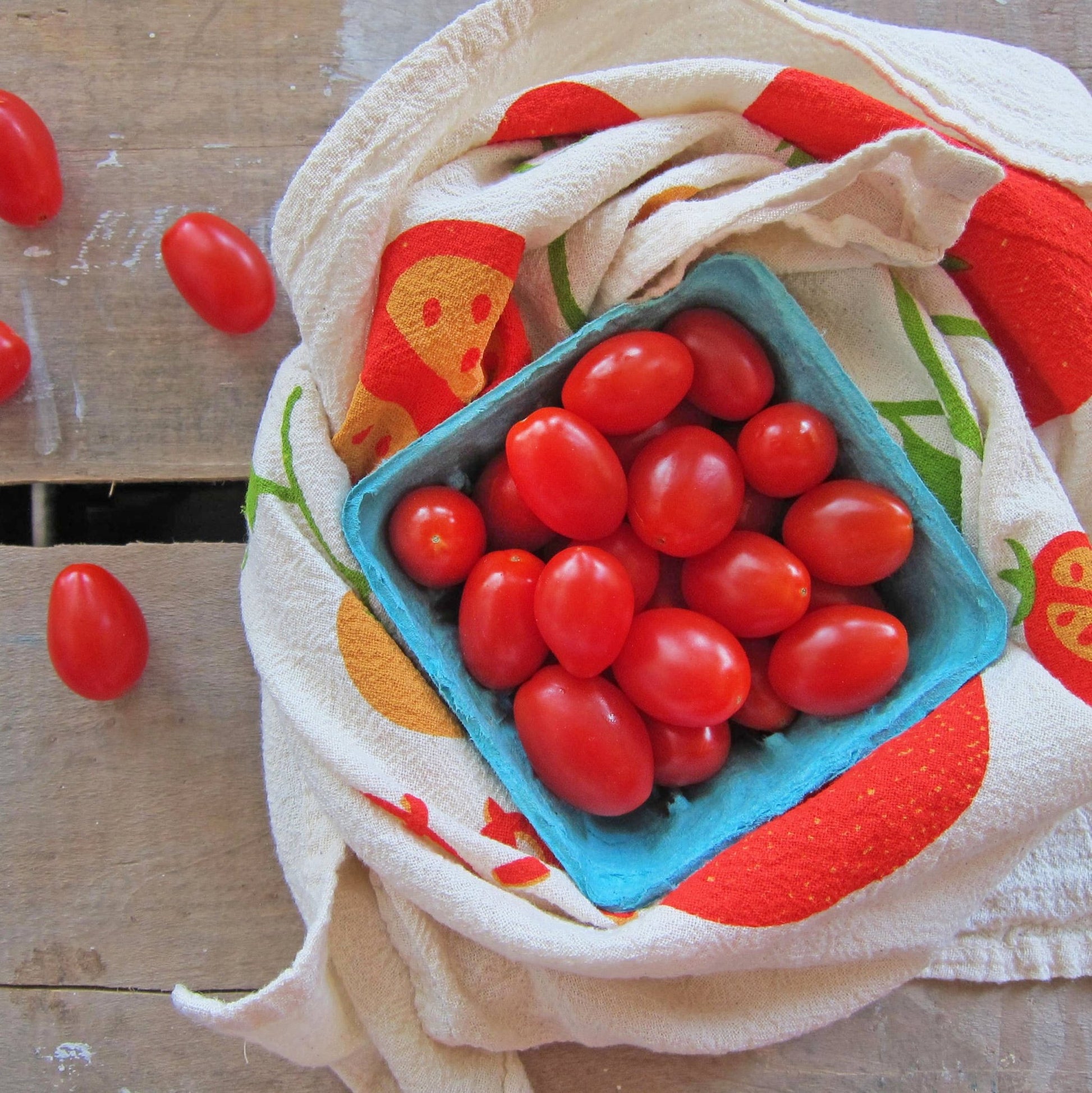 The Neighborgoods - TOMATO BASIL (Tomato, Basil) - Tea Towel Set of 2 - Dear John