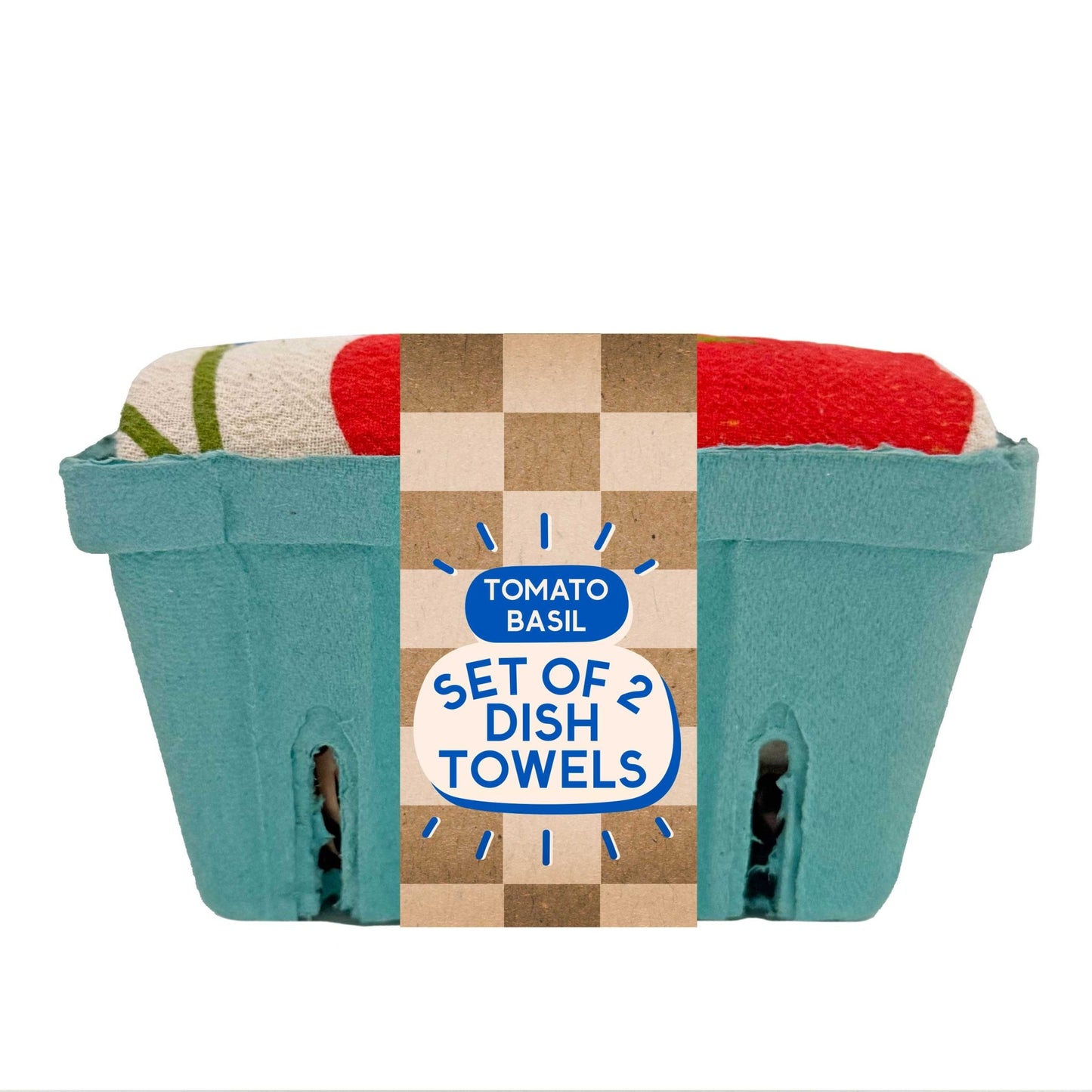 The Neighborgoods - TOMATO BASIL (Tomato, Basil) - Tea Towel Set of 2 - Dear John