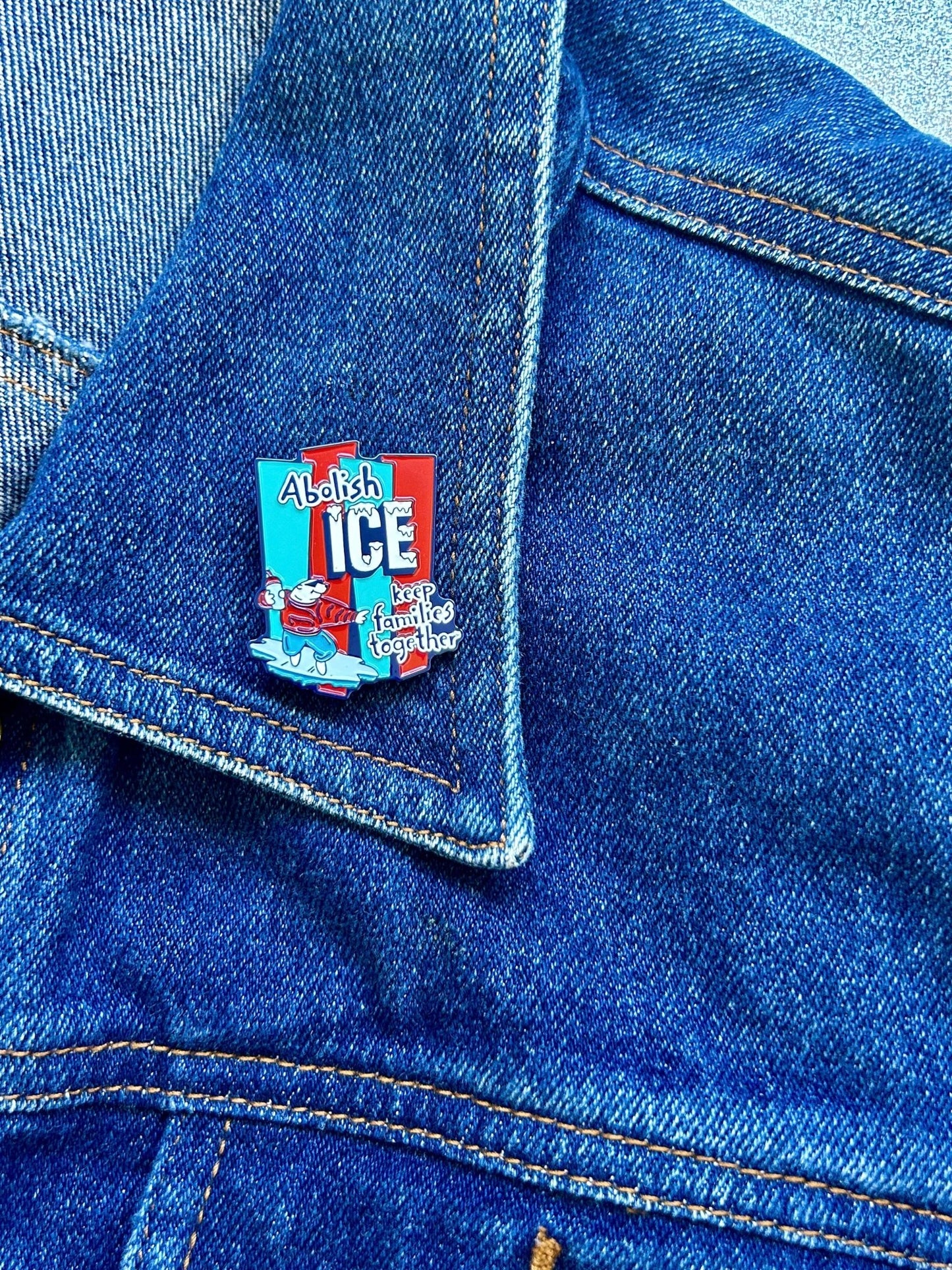 The Peach Fuzz - Abolish ICE Enamel Pin - Dear John