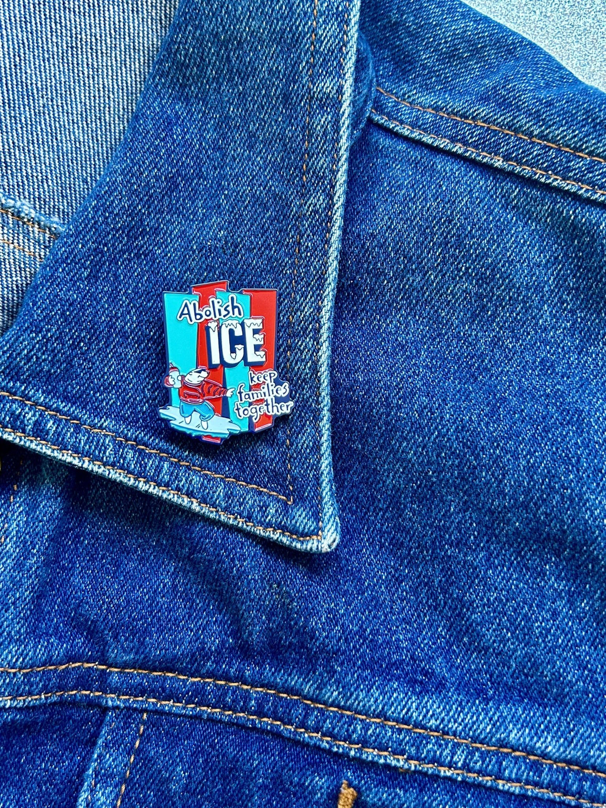 The Peach Fuzz - Abolish ICE Enamel Pin - Dear John