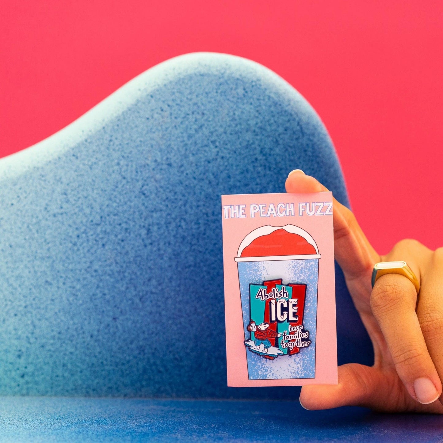 The Peach Fuzz - Abolish ICE Enamel Pin - Dear John