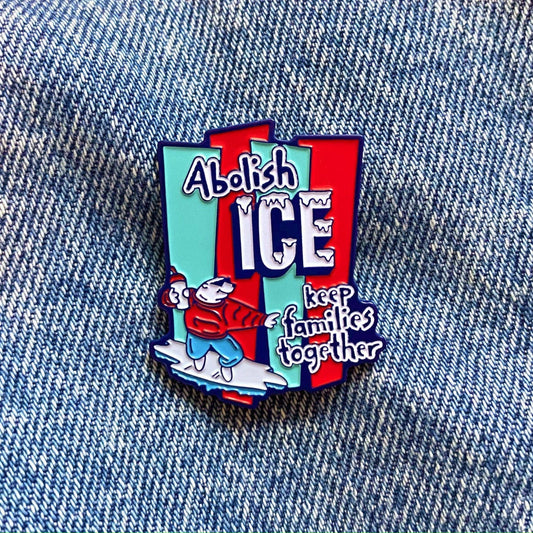 The Peach Fuzz - Abolish ICE Enamel Pin - Dear John