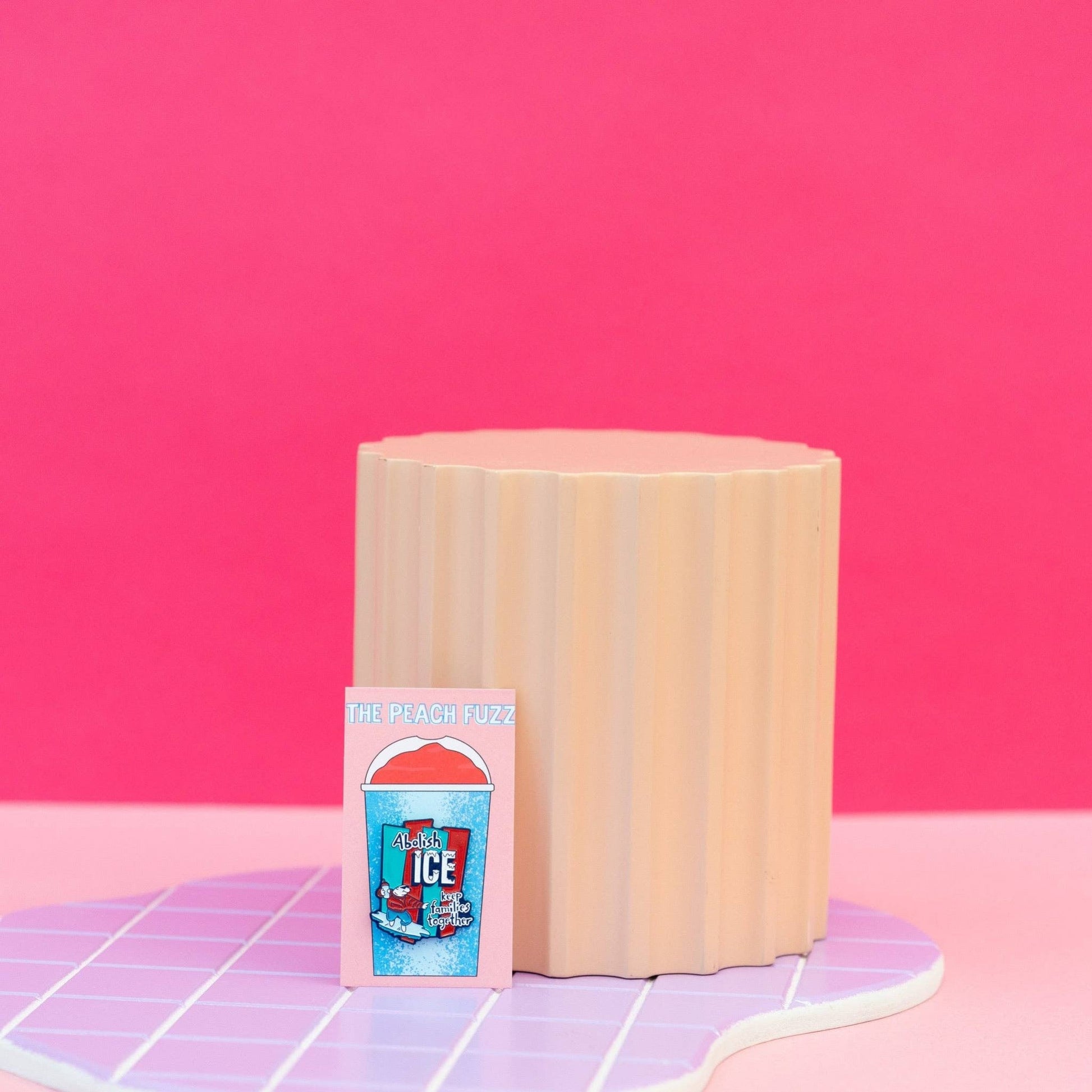 The Peach Fuzz - Abolish ICE Enamel Pin - Dear John