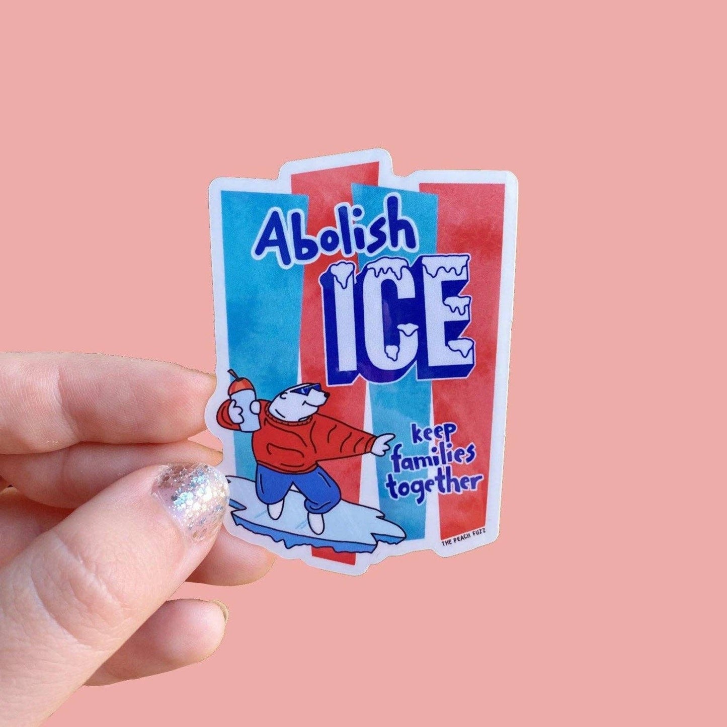 The Peach Fuzz - Abolish ICE Sticker - Dear John