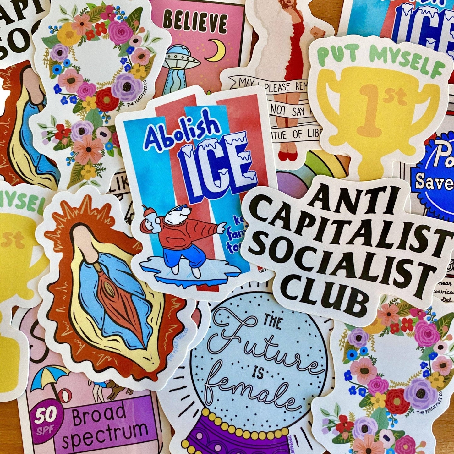 The Peach Fuzz - Abolish ICE Sticker - Dear John