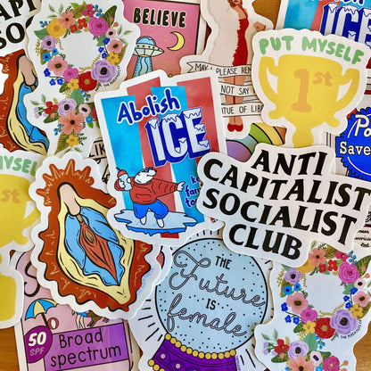 The Peach Fuzz - Abolish ICE Sticker - Dear John