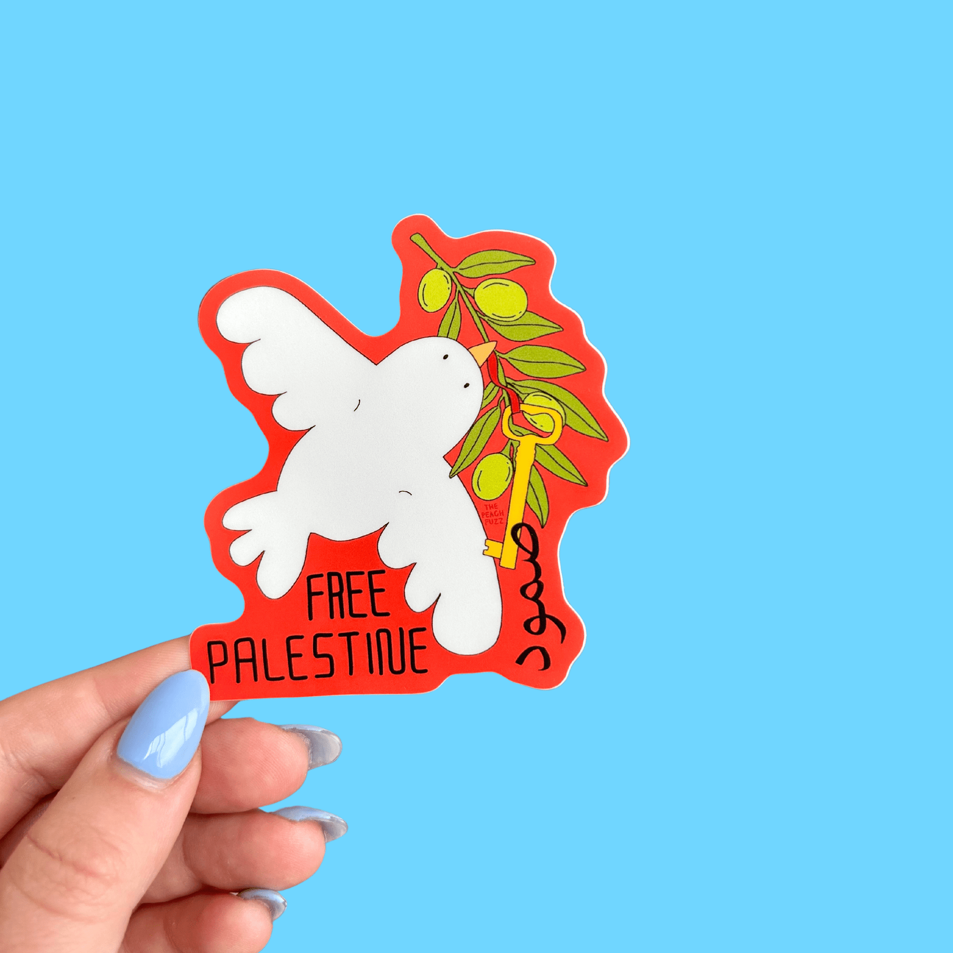The Peach Fuzz - Free Palestine Sticker - Dear John
