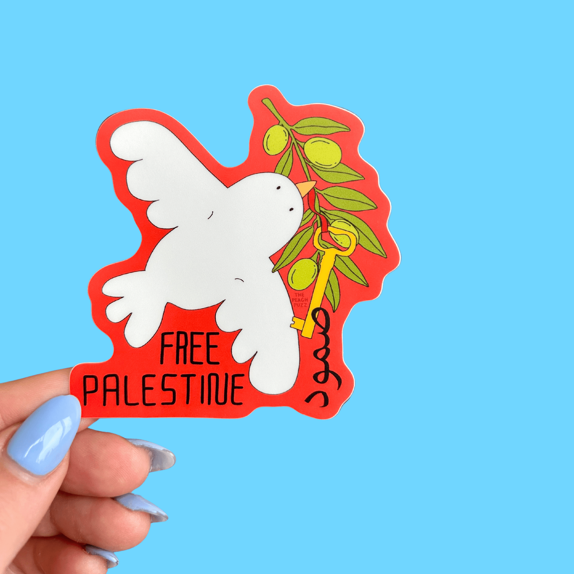 The Peach Fuzz - Free Palestine Sticker - Dear John
