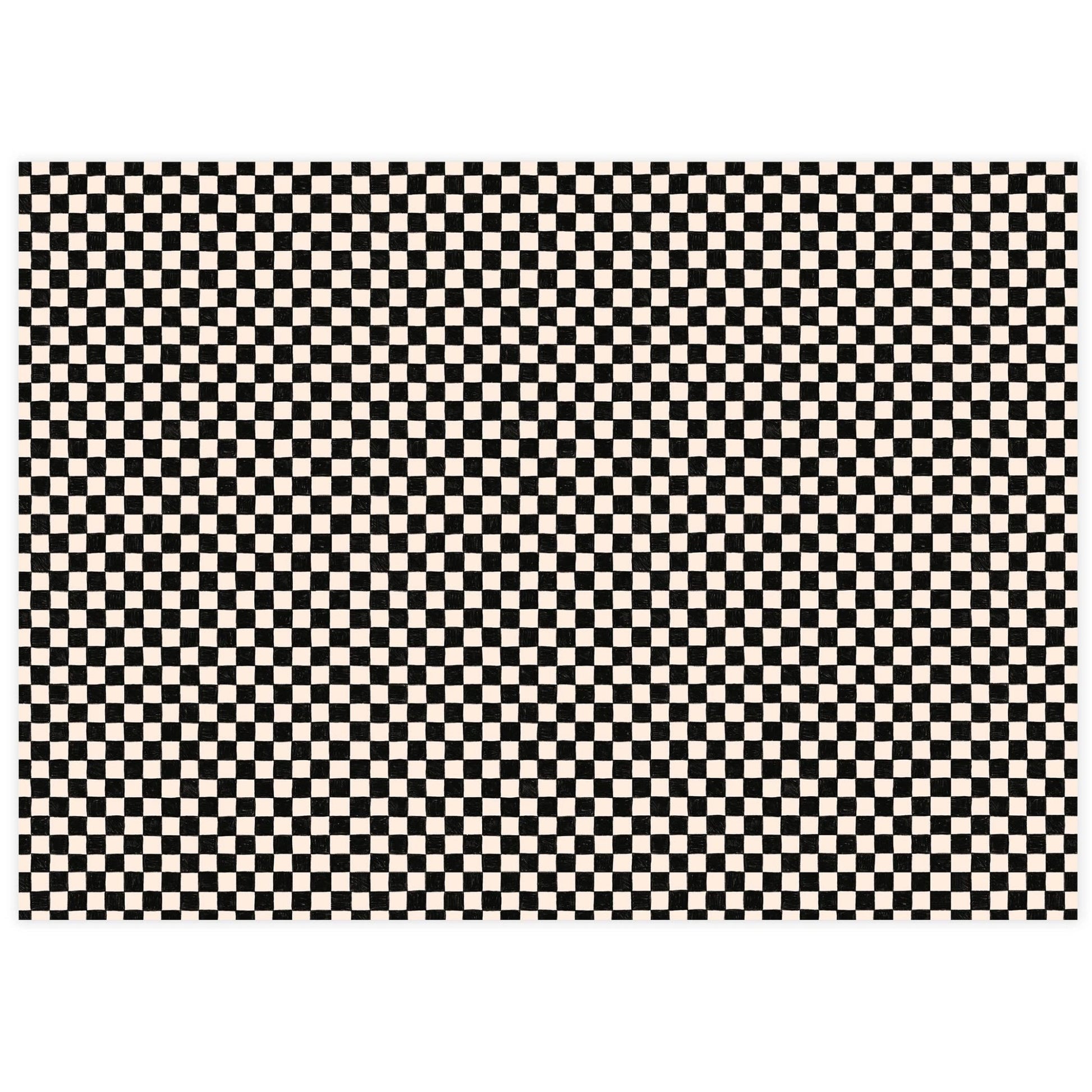 The Social Type - Black Checker Tissue Paper - Dear John