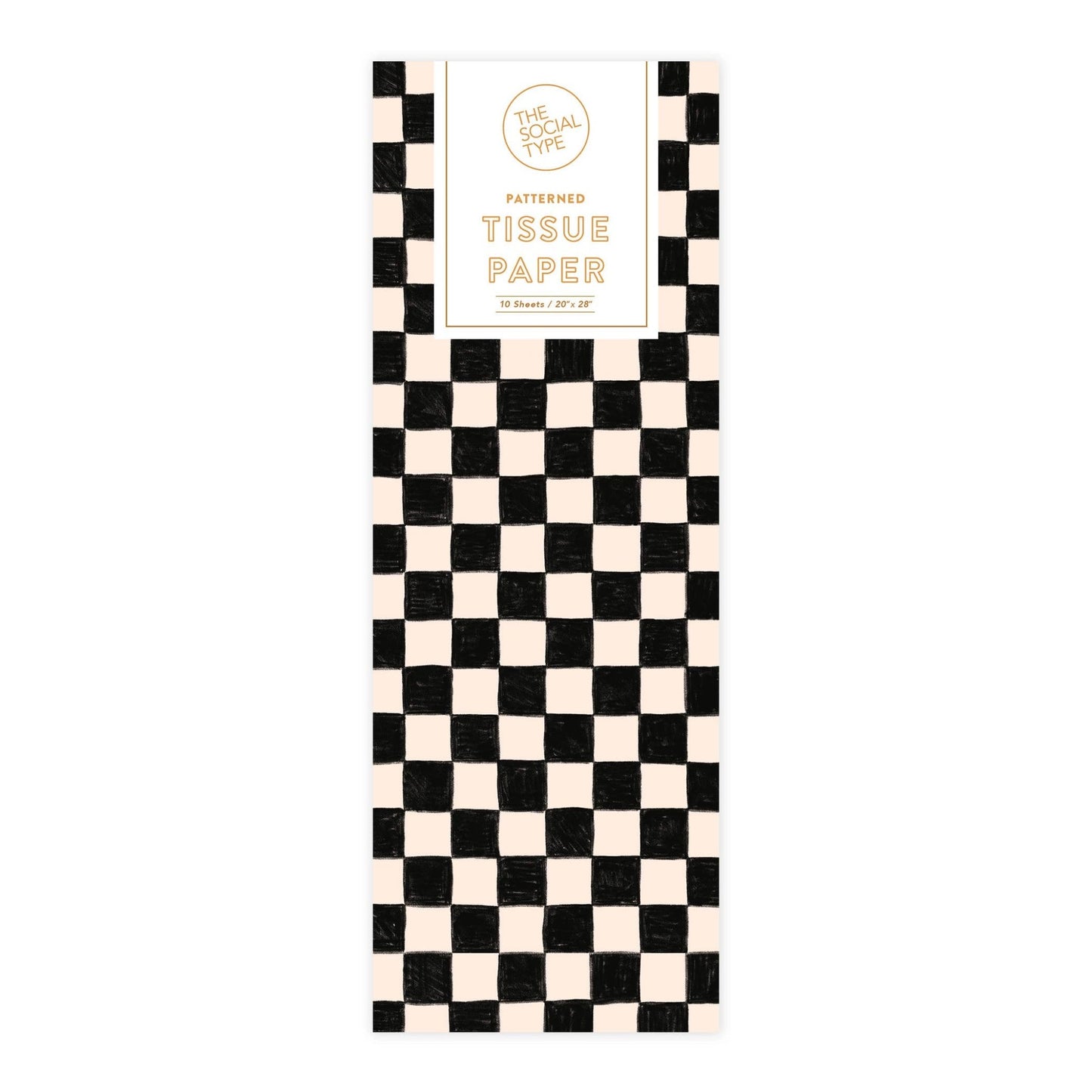The Social Type - Black Checker Tissue Paper - Dear John