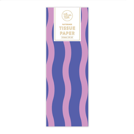 The Social Type - Grape Jelly - Fussy Stripe Tissue Paper - Dear John