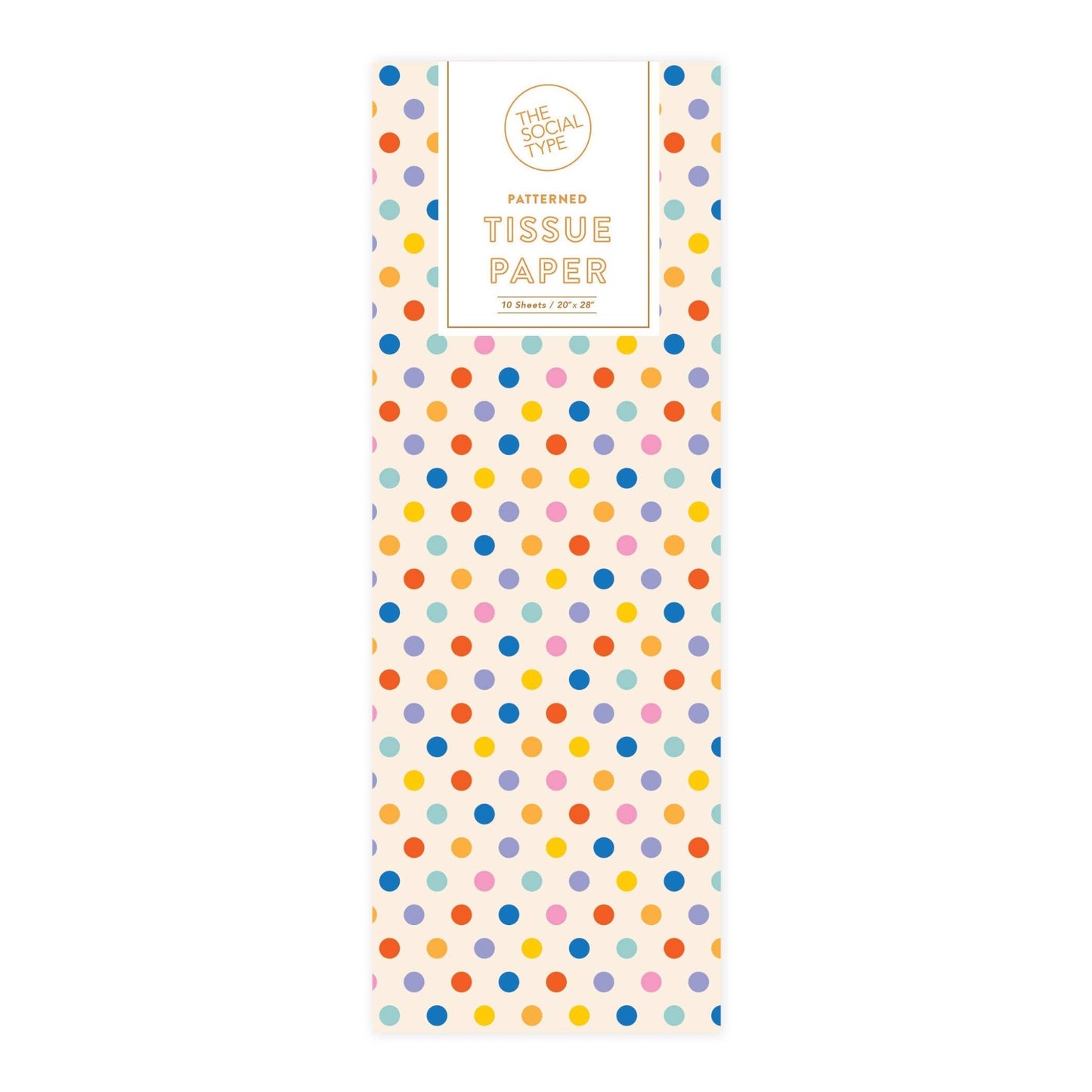The Social Type - Rainbow Confetti Dot Tissue Paper - Dear John