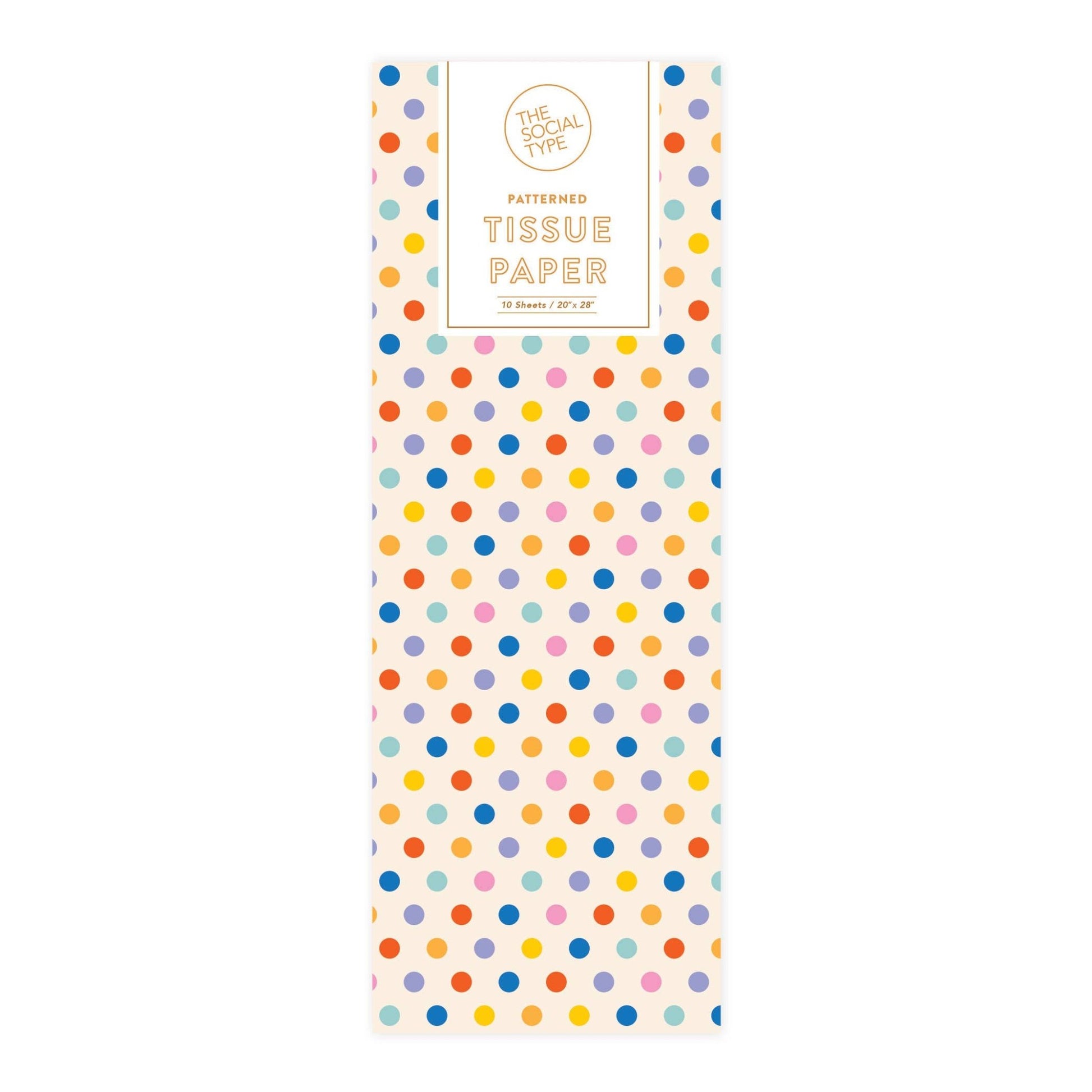 The Social Type - Rainbow Confetti Dot Tissue Paper - Dear John