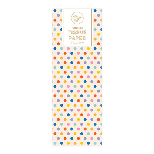 The Social Type - Rainbow Confetti Dot Tissue Paper - Dear John
