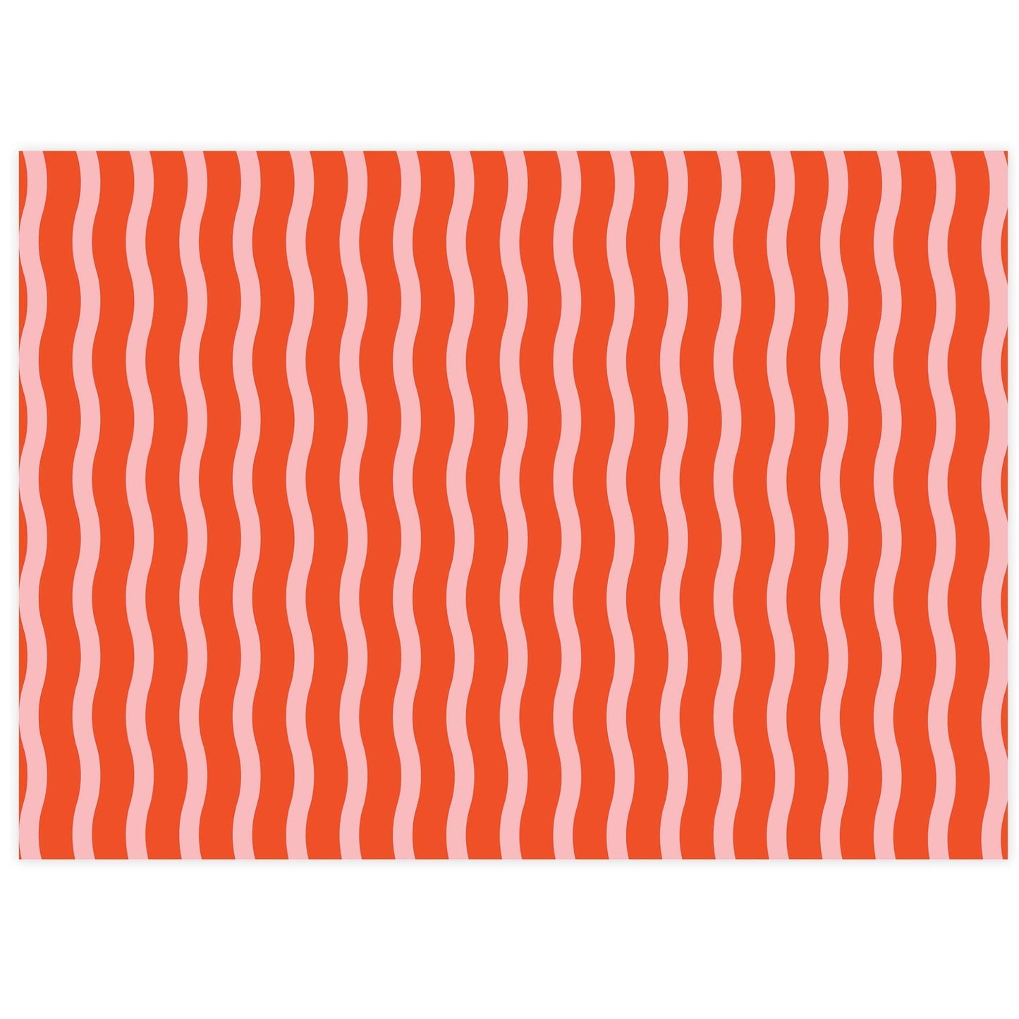 The Social Type - Tangy Red Fussy Stripe Tissue Paper - Dear John