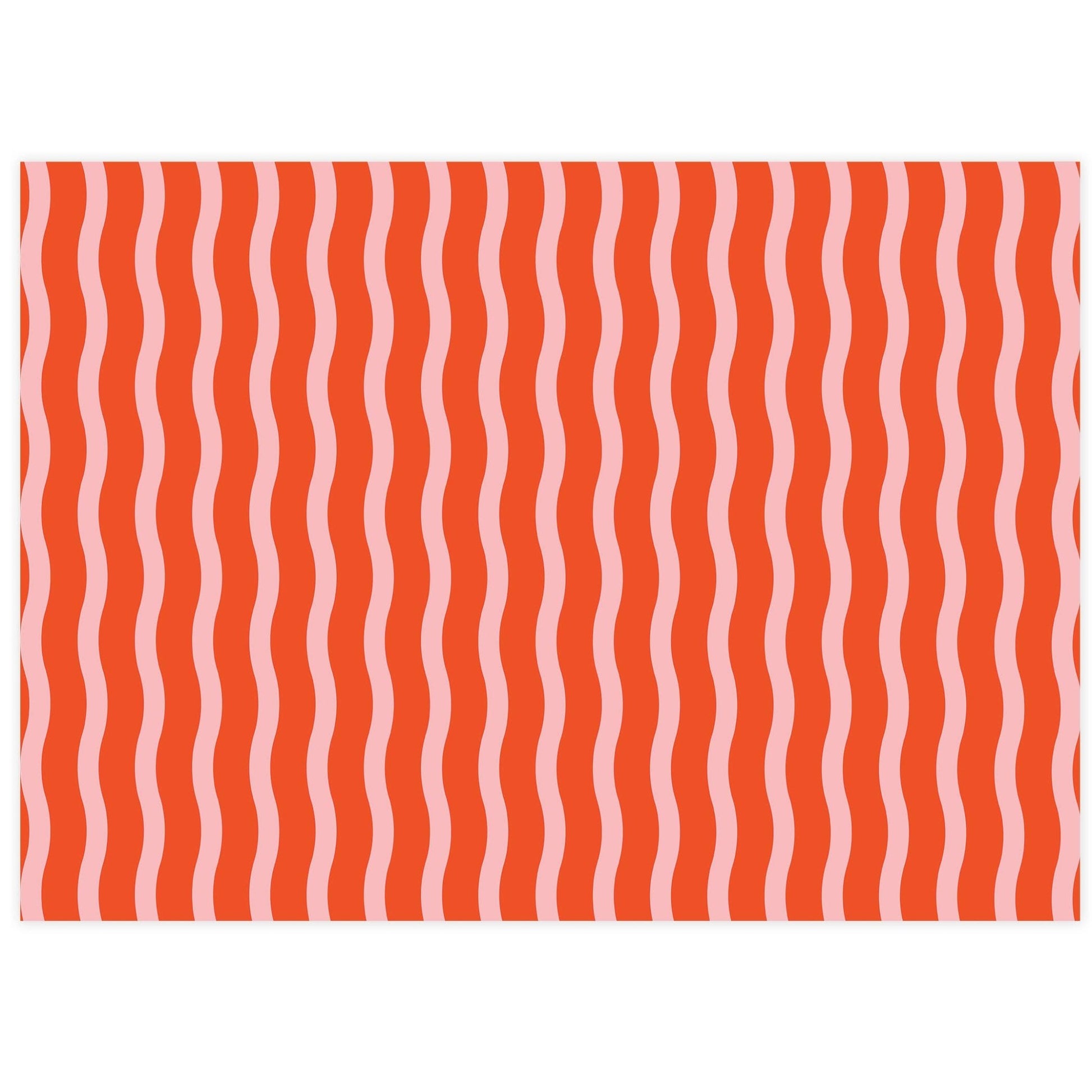 The Social Type - Tangy Red Fussy Stripe Tissue Paper - Dear John