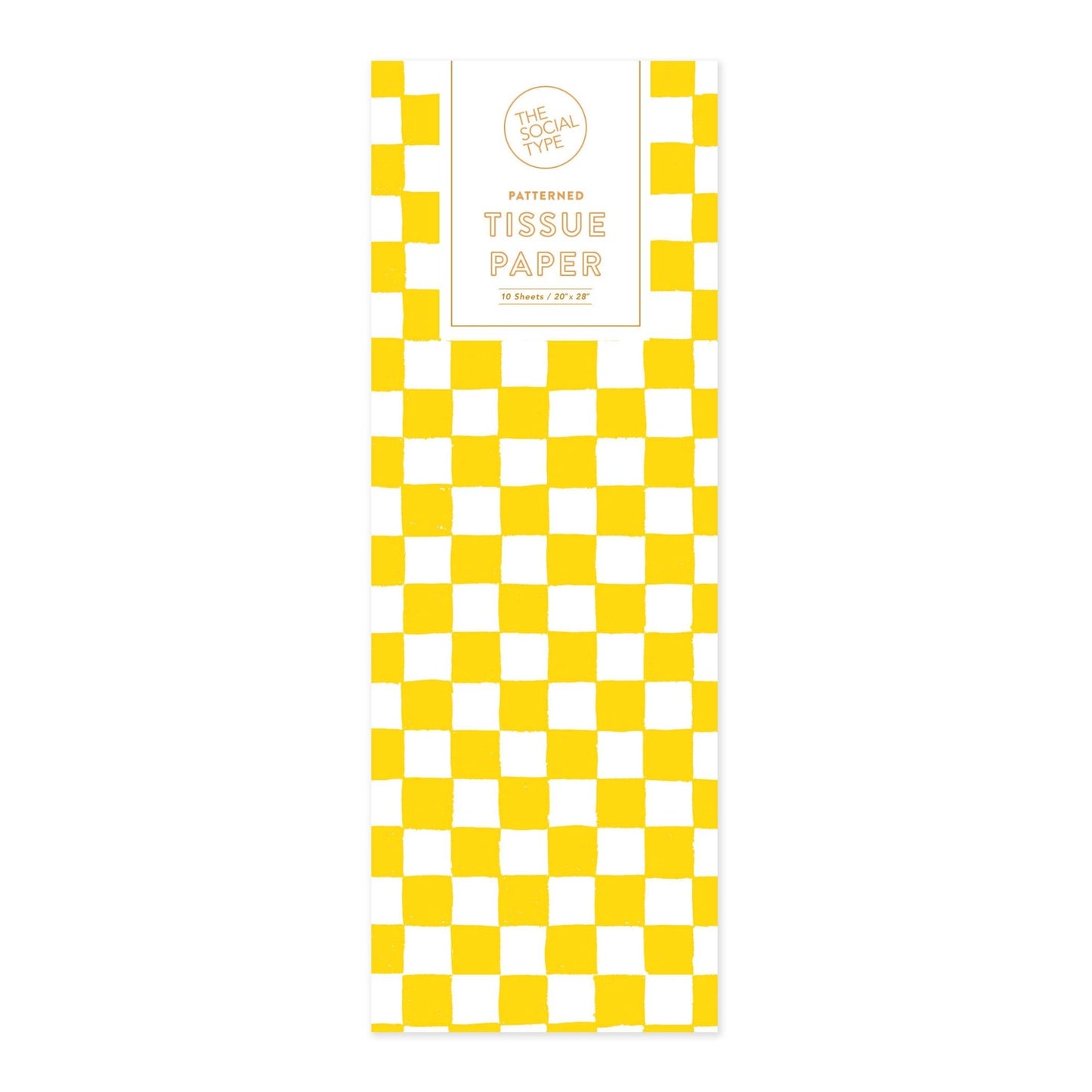 The Social Type - Yellow Checker Tissue Paper - Dear John