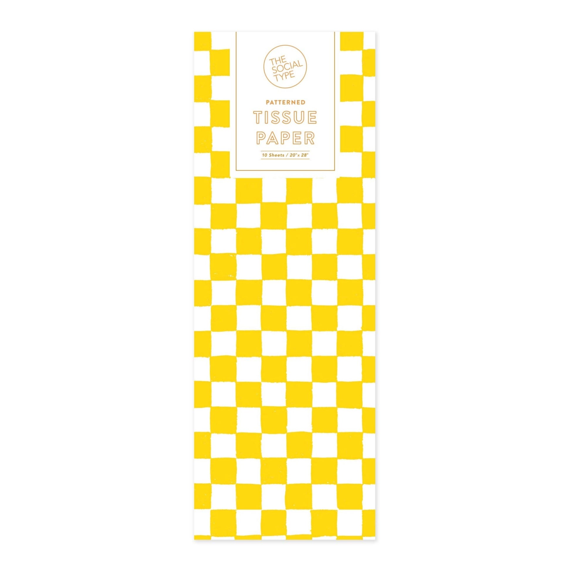 The Social Type - Yellow Checker Tissue Paper - Dear John