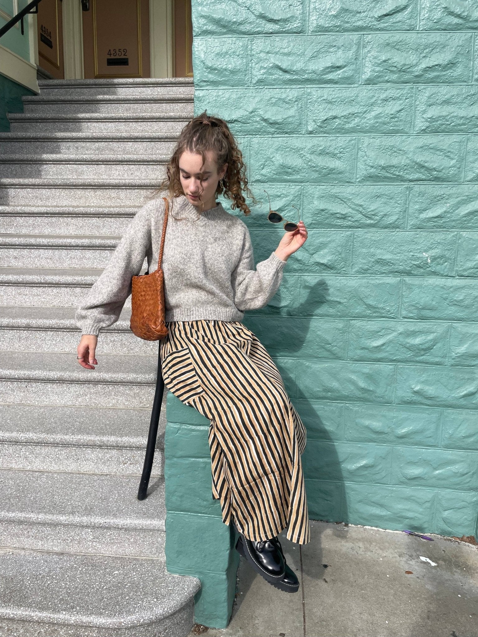 Tilda Skirt Black & Camel - Dear John