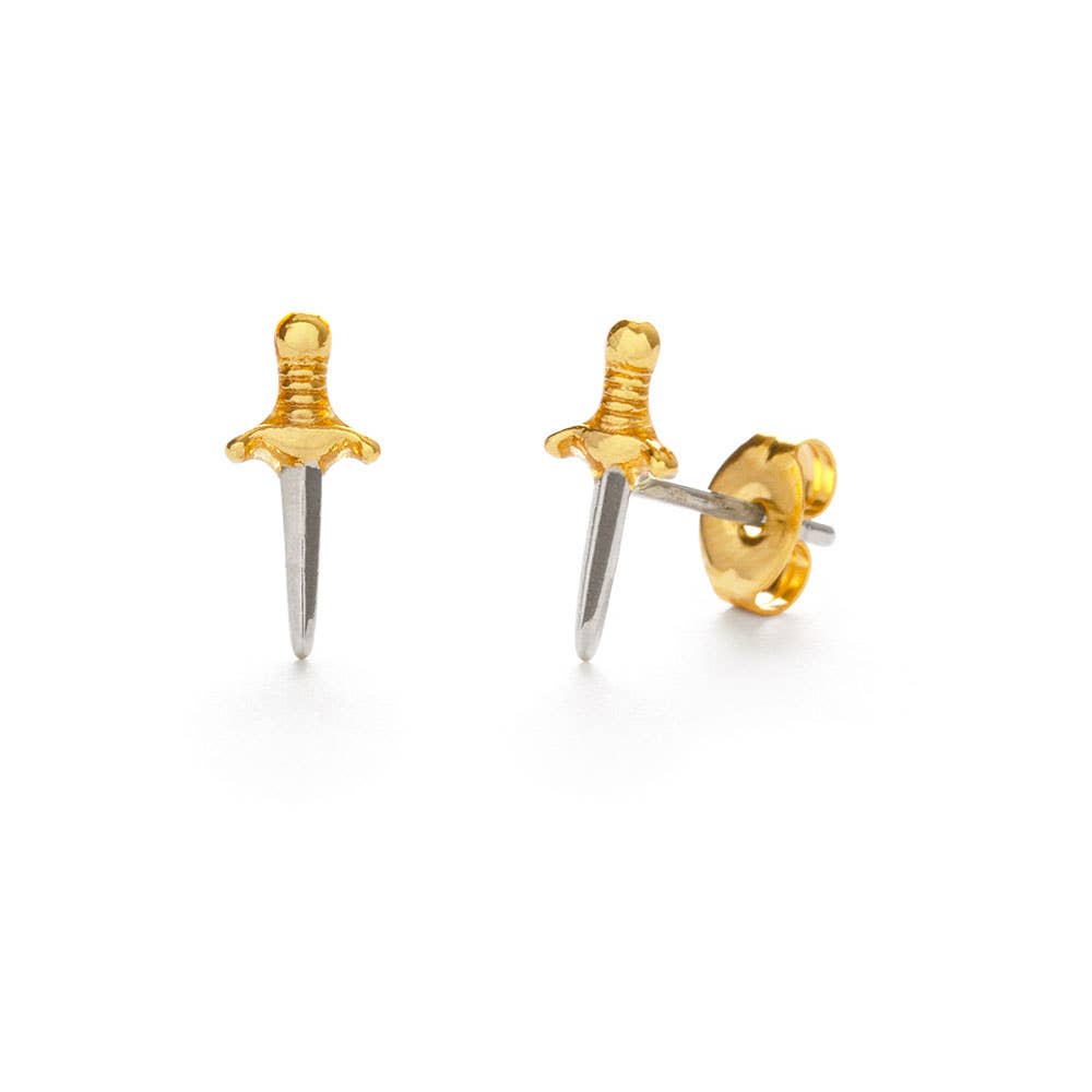 Tiny Dagger Stud Earrings - Dear John