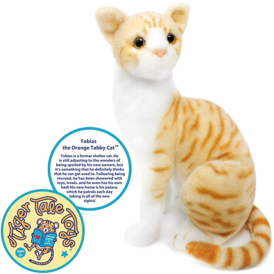 Tobias the Orange Tabby Cat — 13" Stuffed Animal Plush - Dear John