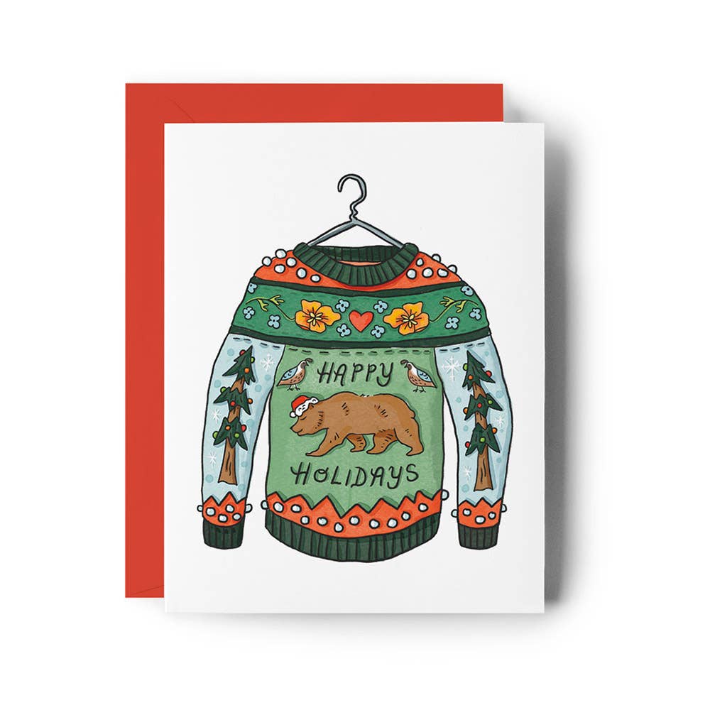 Ugly Sweater California Holiday Card - Dear John