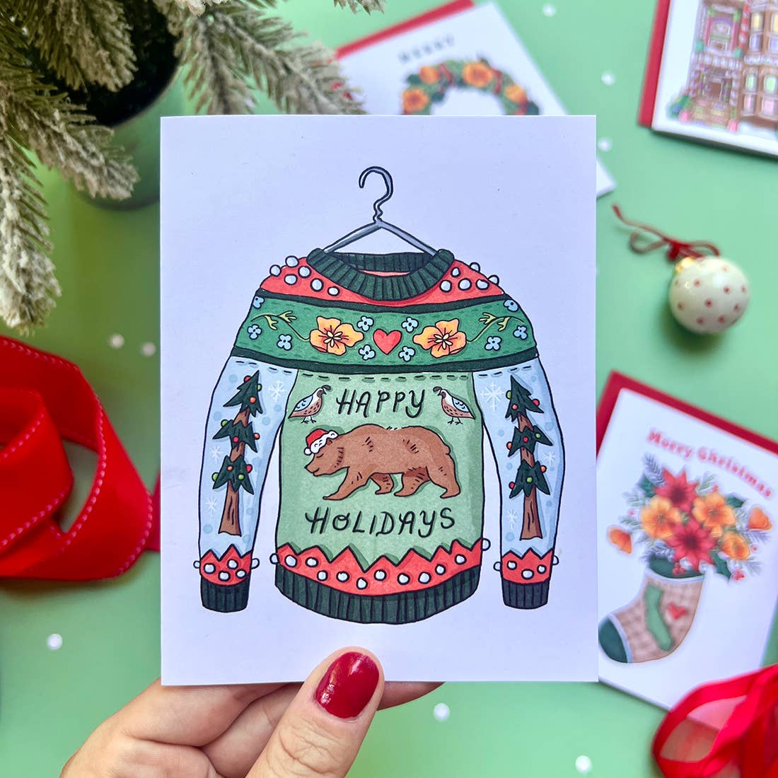 Ugly Sweater California Holiday Card - Dear John