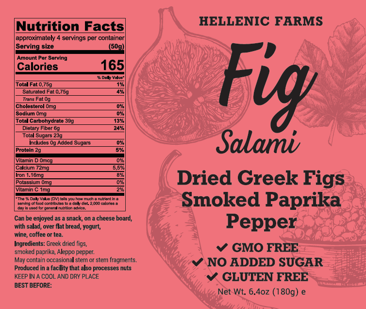 Vegan Fig Salami - Smoked Paprika & Aleppo Pepper - Dear John