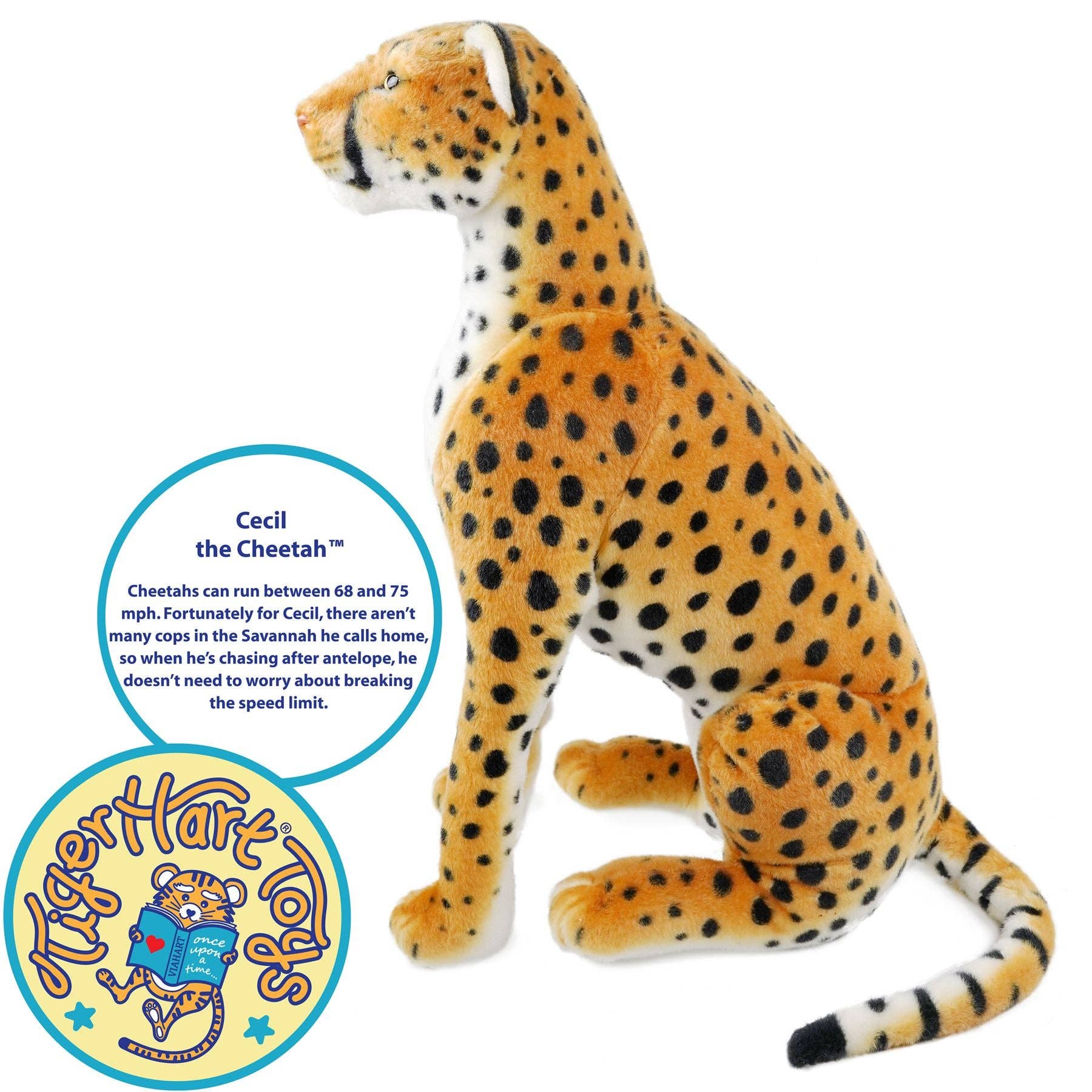 VIAHART Toy Co. - Cecil The Cheetah | 26 Inch Stuffed Animal Plush | By TigerHart Toys - Dear John