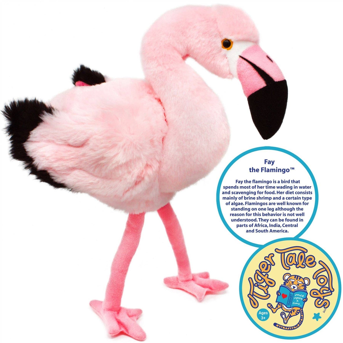 VIAHART Toy Co. - Fay The Flamingo | 13 Inch Stuffed Animal Plush - Dear John