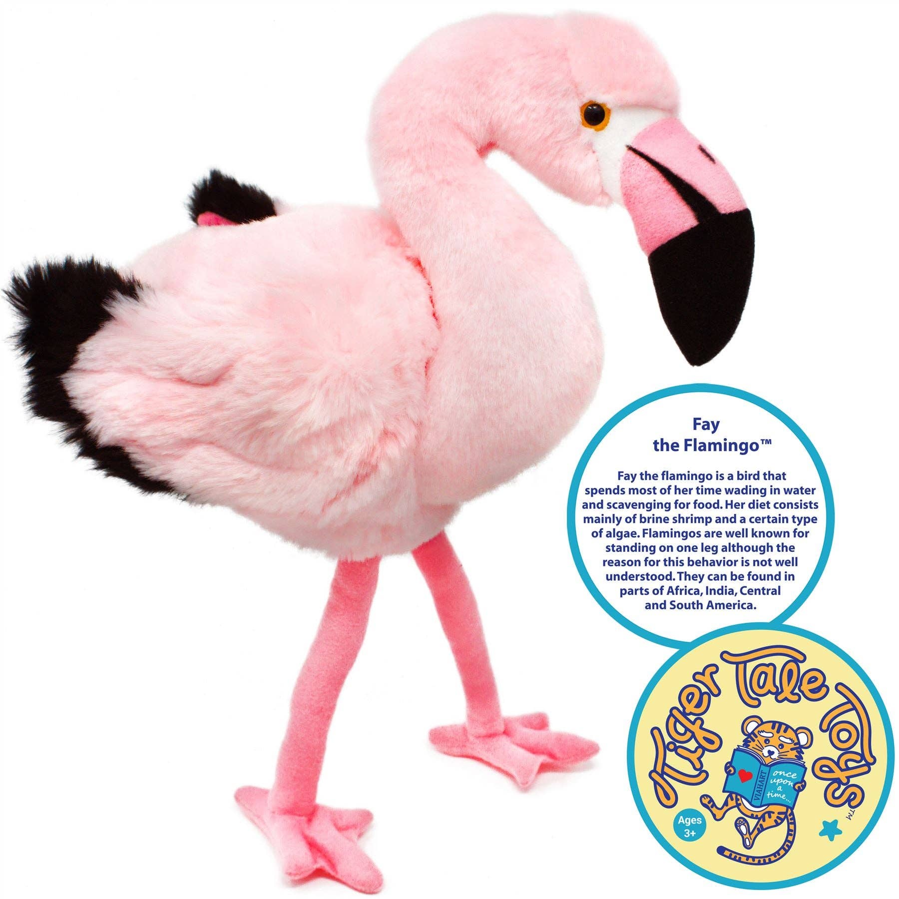 VIAHART Toy Co. - Fay The Flamingo | 13 Inch Stuffed Animal Plush - Dear John