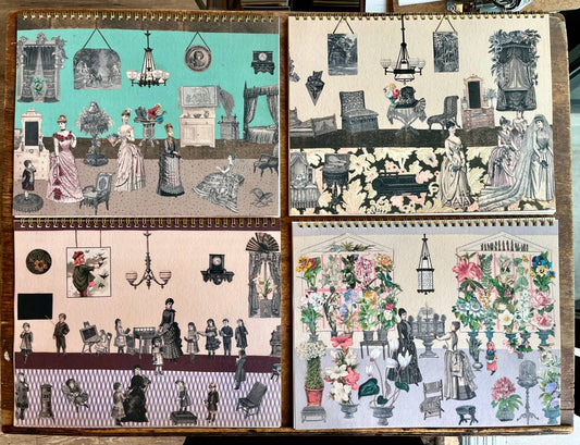 Victorian Style II Collage Notebooks - Dear John