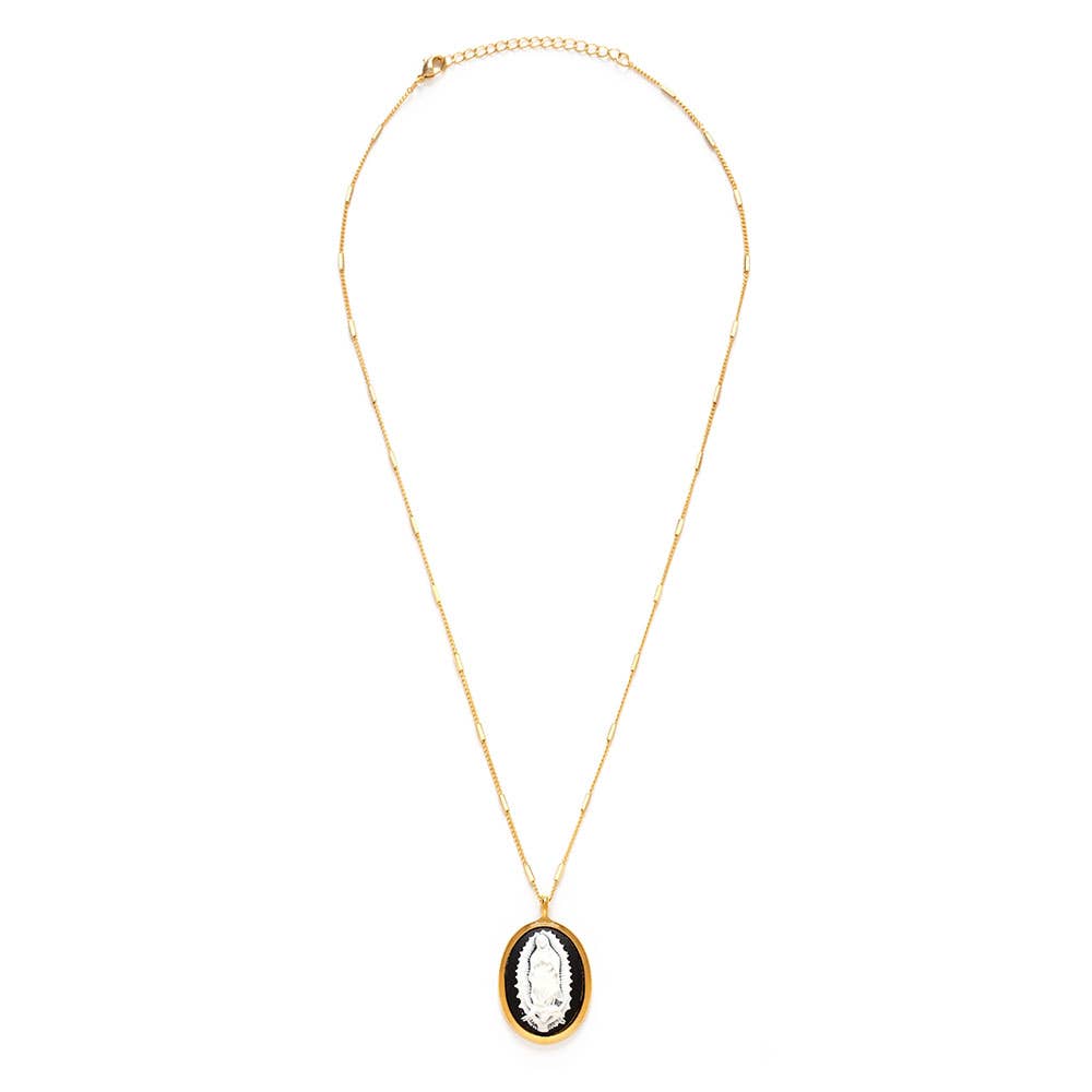 Virgin of Guadalupe Vintage Cameo Necklace - Dear John
