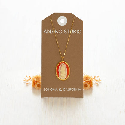 Virgin of Guadalupe Vintage Cameo Necklace - Dear John
