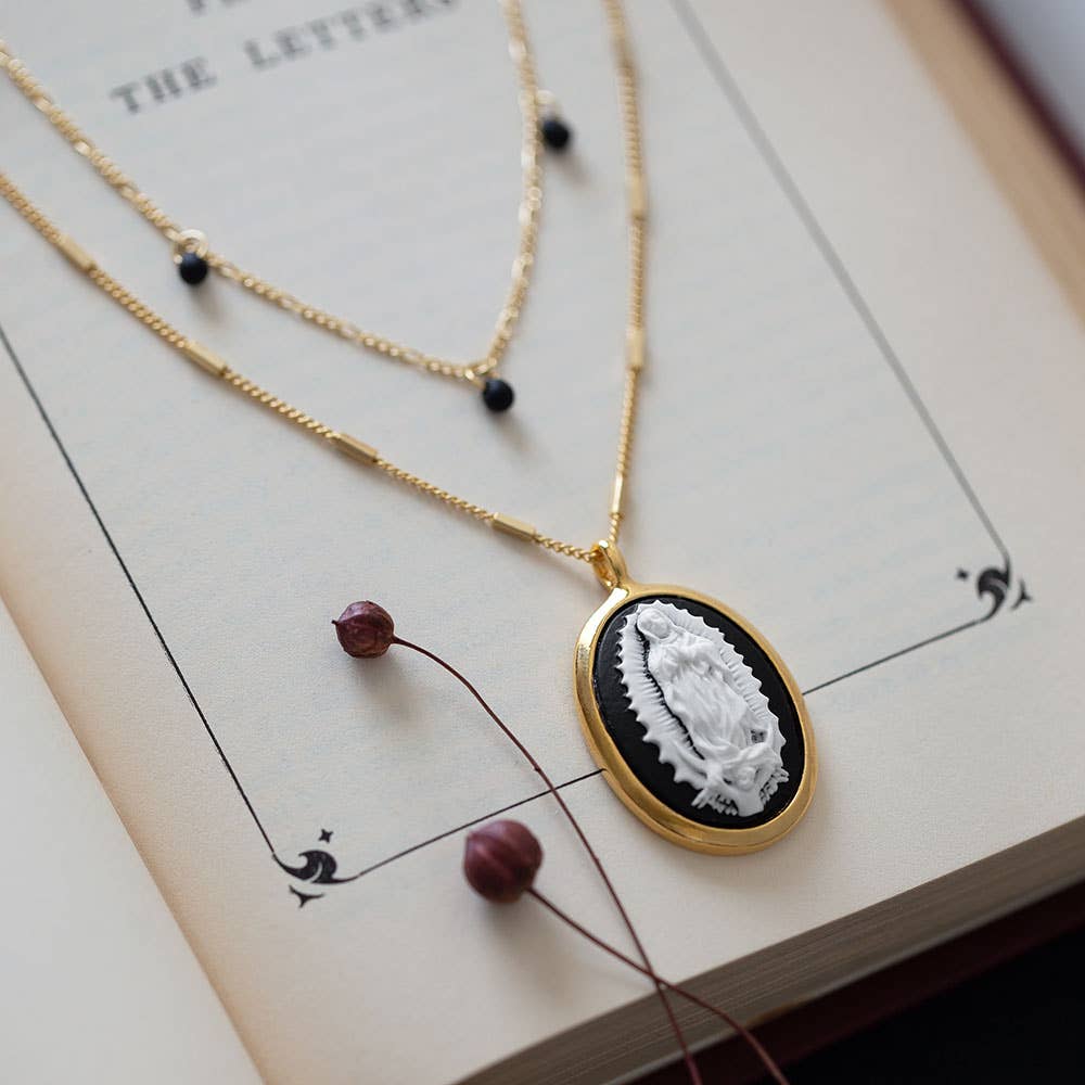 Virgin of Guadalupe Vintage Cameo Necklace - Dear John