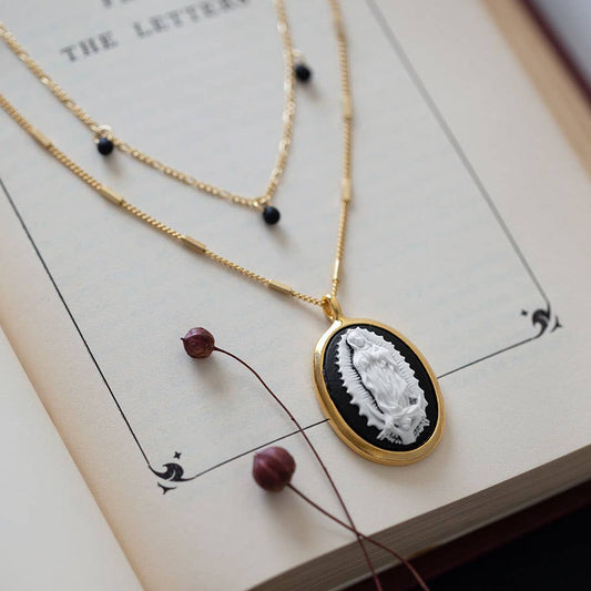 Virgin of Guadalupe Vintage Cameo Necklace - Dear John