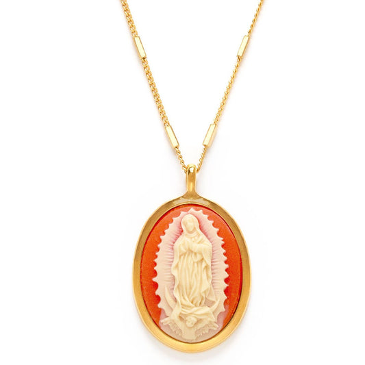 Virgin of Guadalupe Vintage Cameo Necklace - Dear John