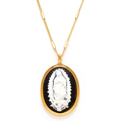 Virgin of Guadalupe Vintage Cameo Necklace - Dear John