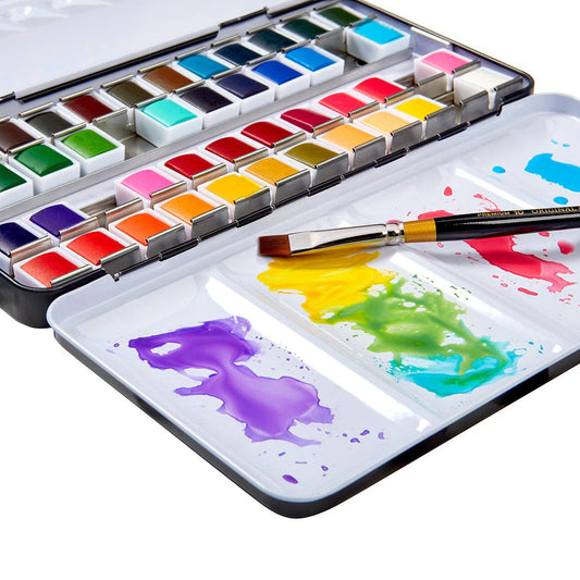 Watercolor Half - Pans 48 Colors - Dear John