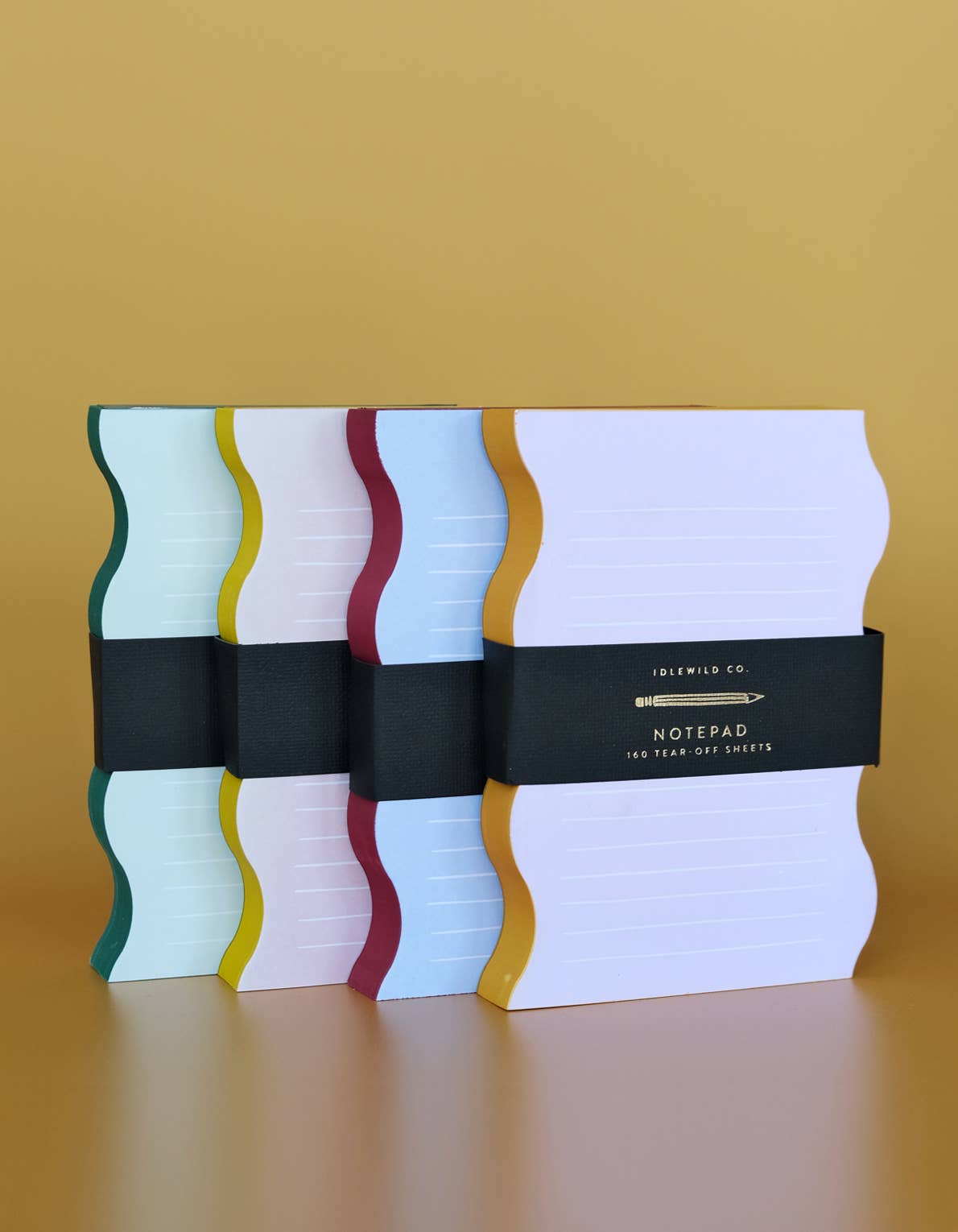 Wavy Shaped Notepad | Blue + Cranberry Edge - Dear John