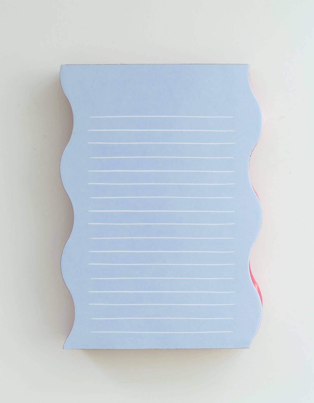 Wavy Shaped Notepad | Blue + Cranberry Edge - Dear John