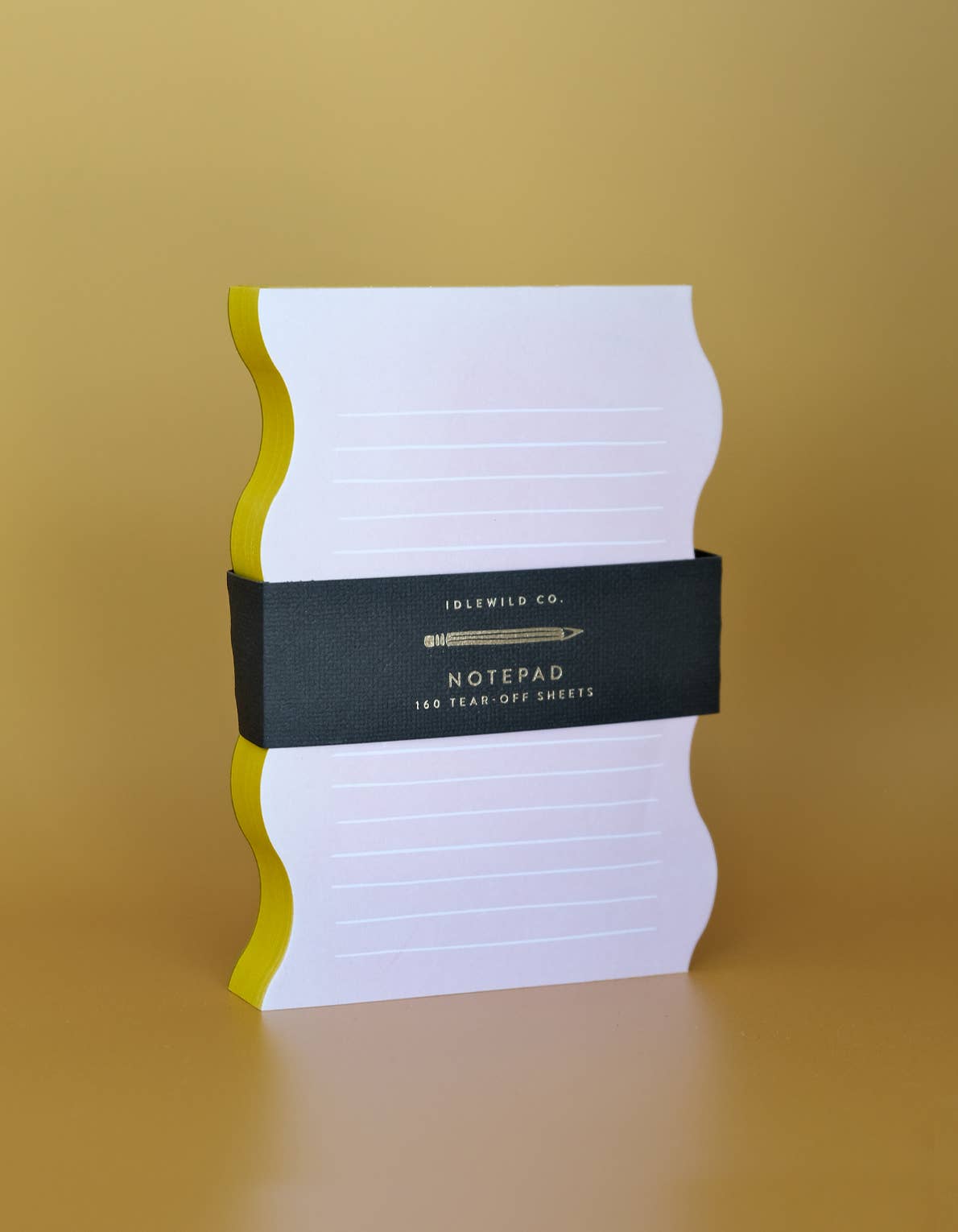 Wavy Shaped Notepad | Pink + Yellow Edge - Dear John