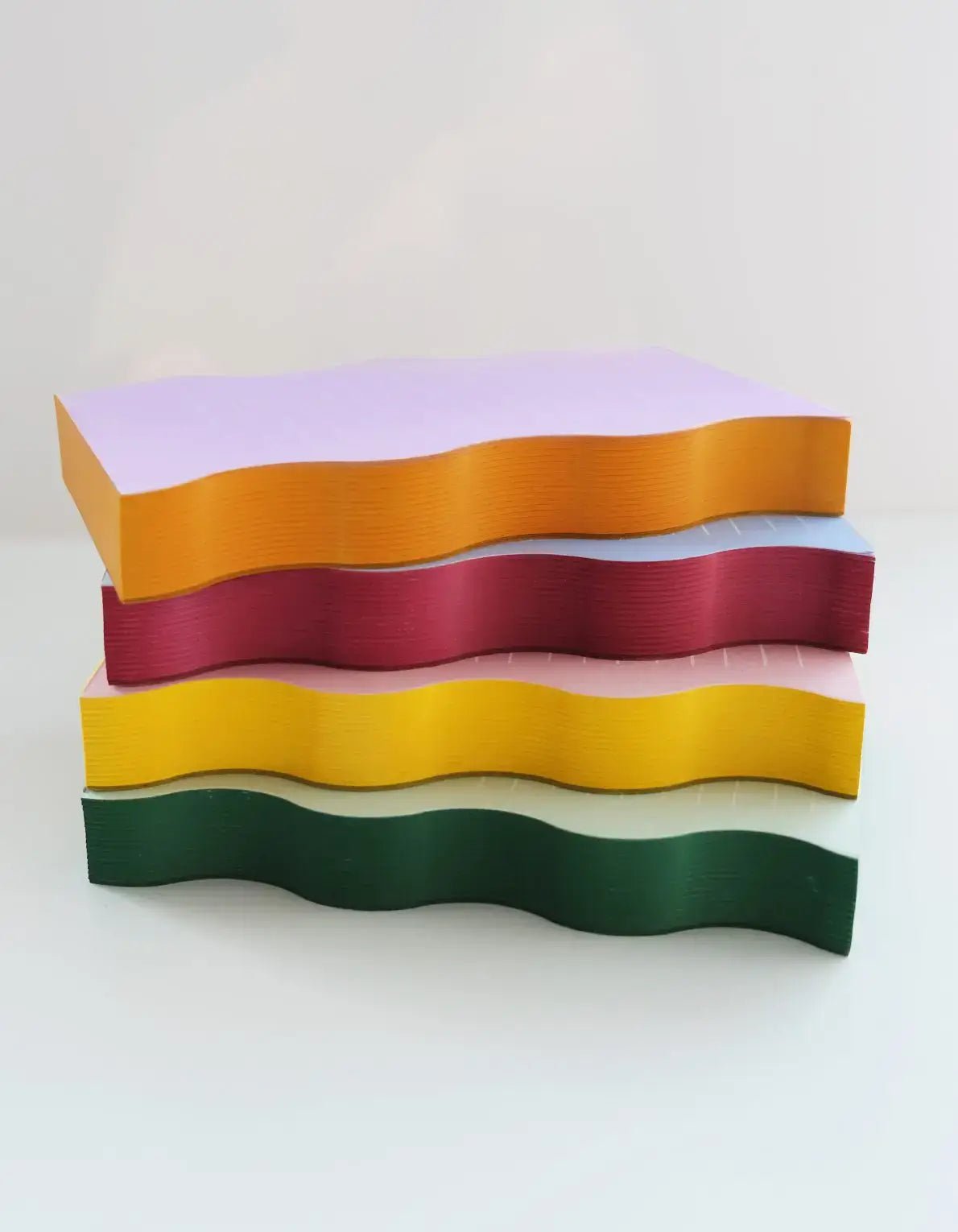 Wavy Shaped Notepad | Pink + Yellow Edge - Dear John