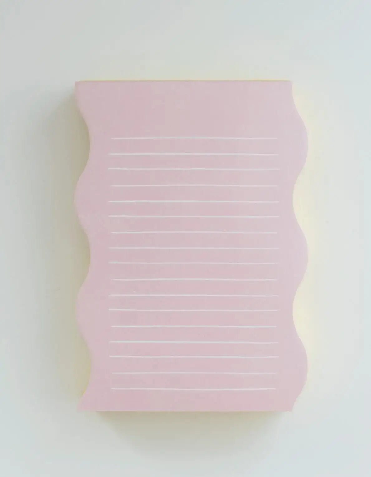 Wavy Shaped Notepad | Pink + Yellow Edge - Dear John